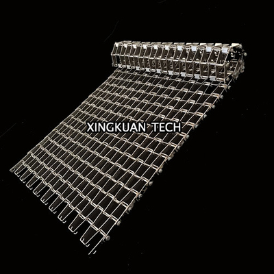 Plano de cadena de herradura Flex Conveyor Belt para la limpieza y el secado que cuecen