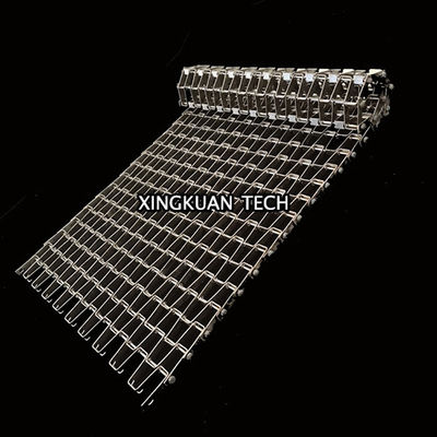 Plano de cadena de herradura Flex Conveyor Belt para la limpieza y el secado que cuecen