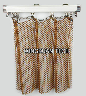 Mesh Curtain decorativo colorido, abertura de la pañería 4m m 6m m 8m m de la bobina del metal